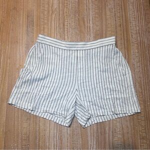 Banana Republic White Shorts with tan Pinstripes